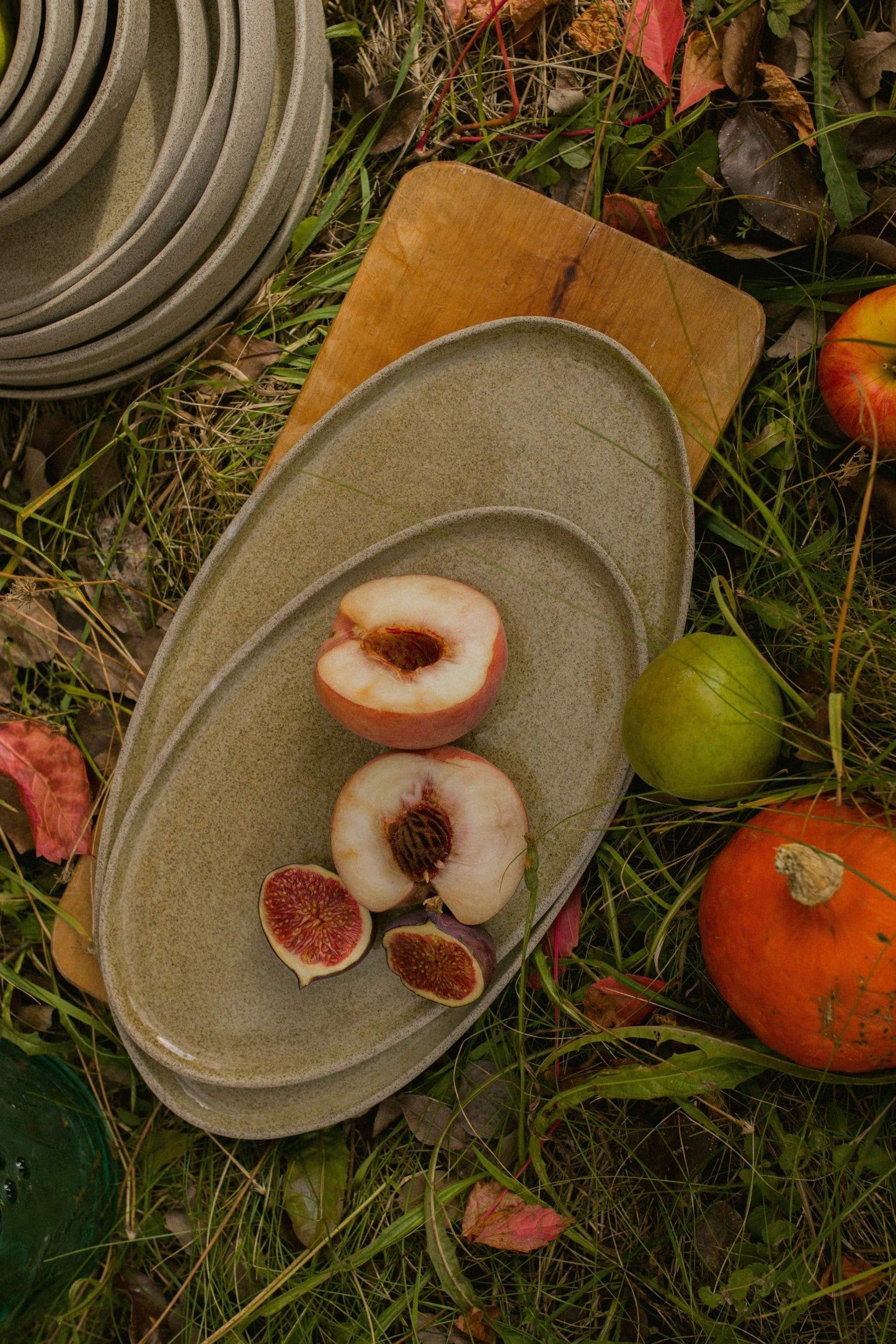 Concrete Stoneware Serving Platter