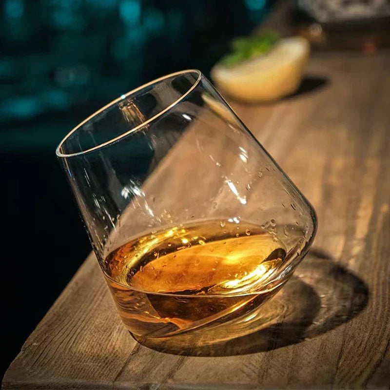 Revolving Whiskey Glass – 530ml Spinning Tumbler
