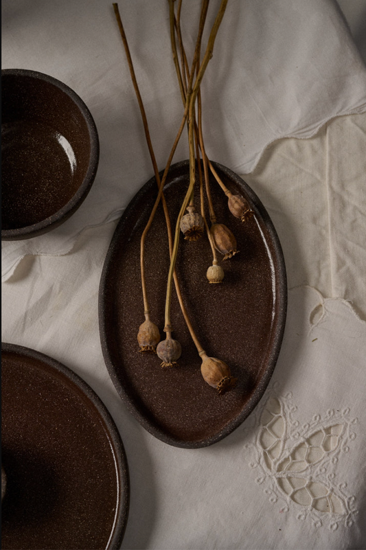Pumpernickel Oval Serving Platter