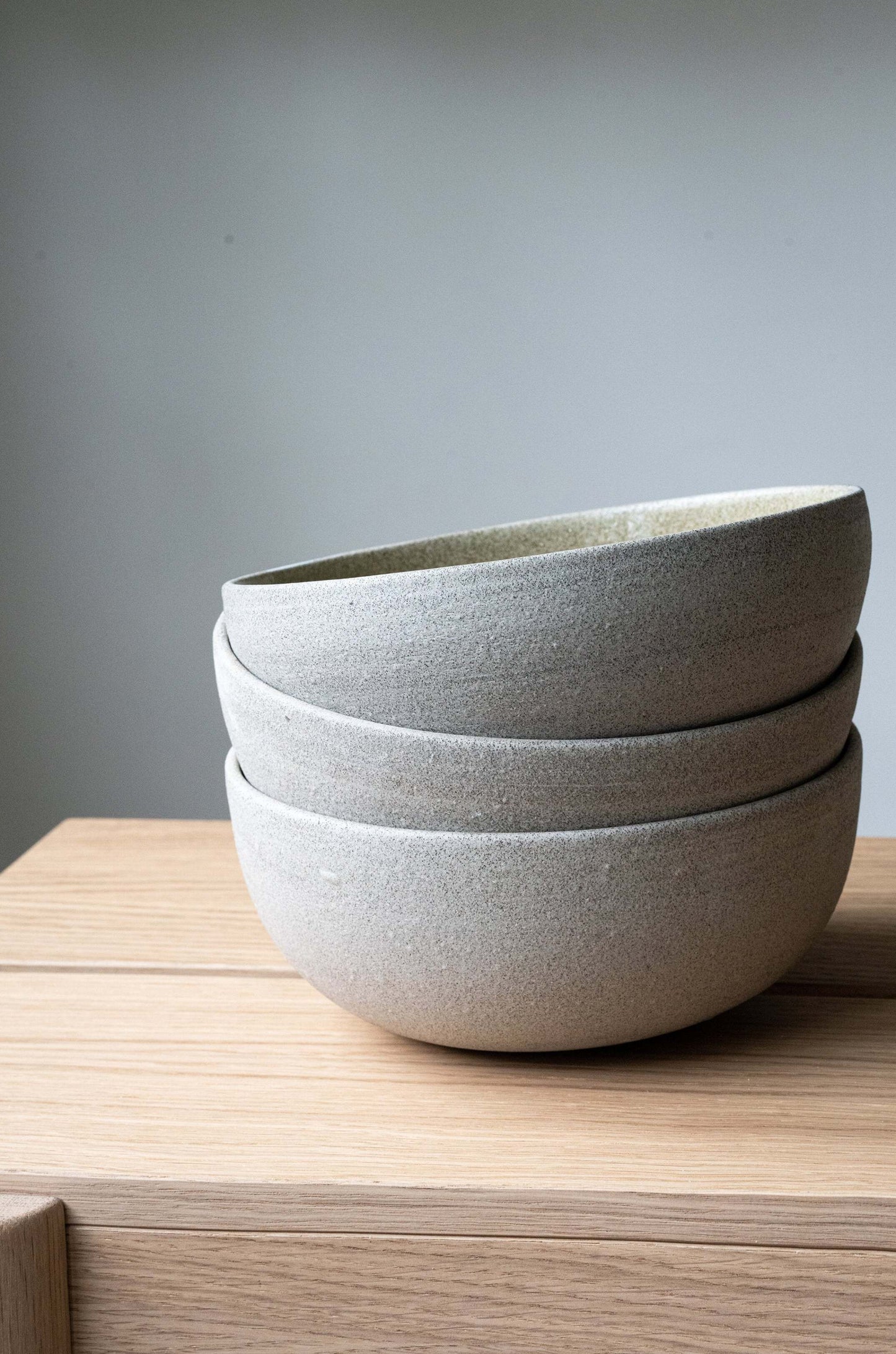 Concrete Stoneware Ramen Bowl