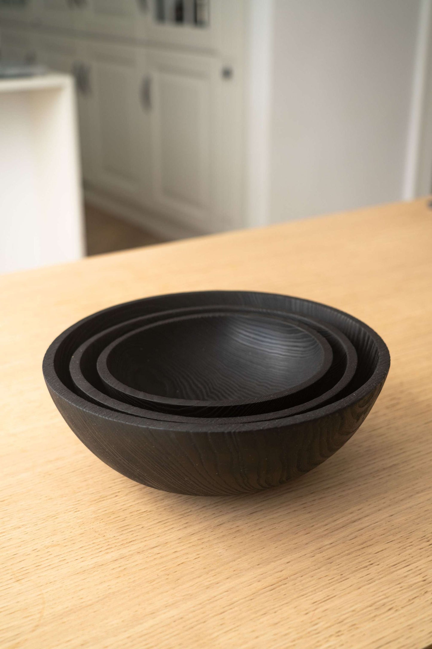 Charred Ashwood Salad Bowl Set