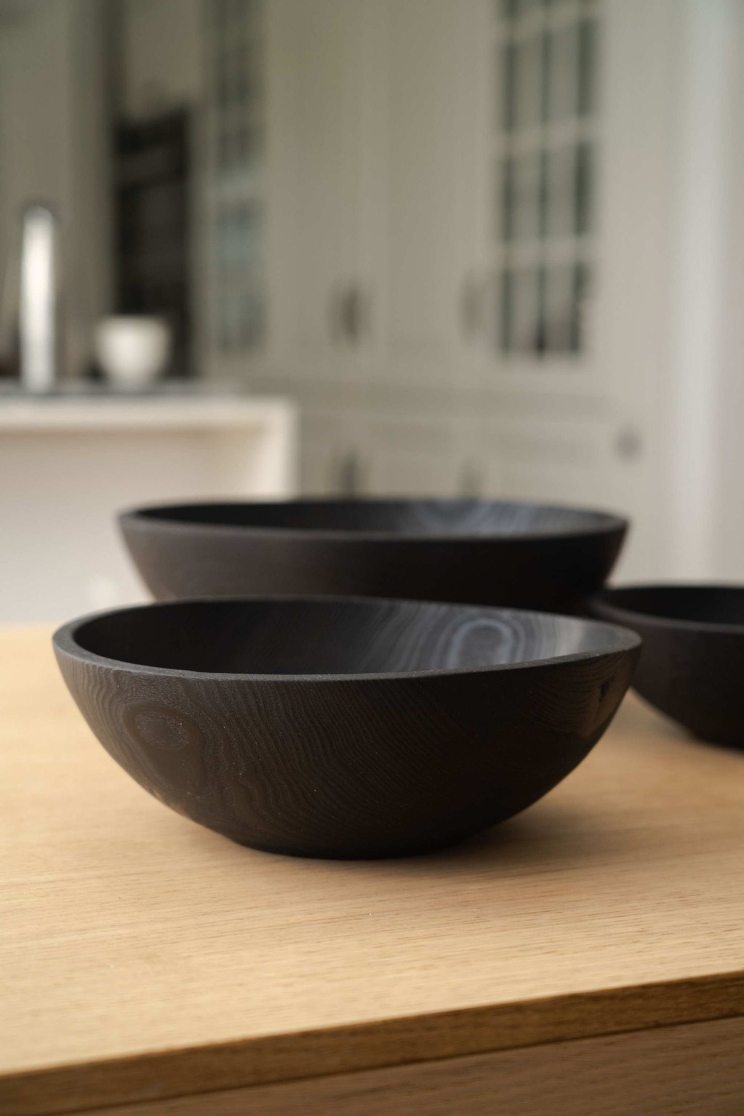 Charred Ashwood Salad Bowl Set