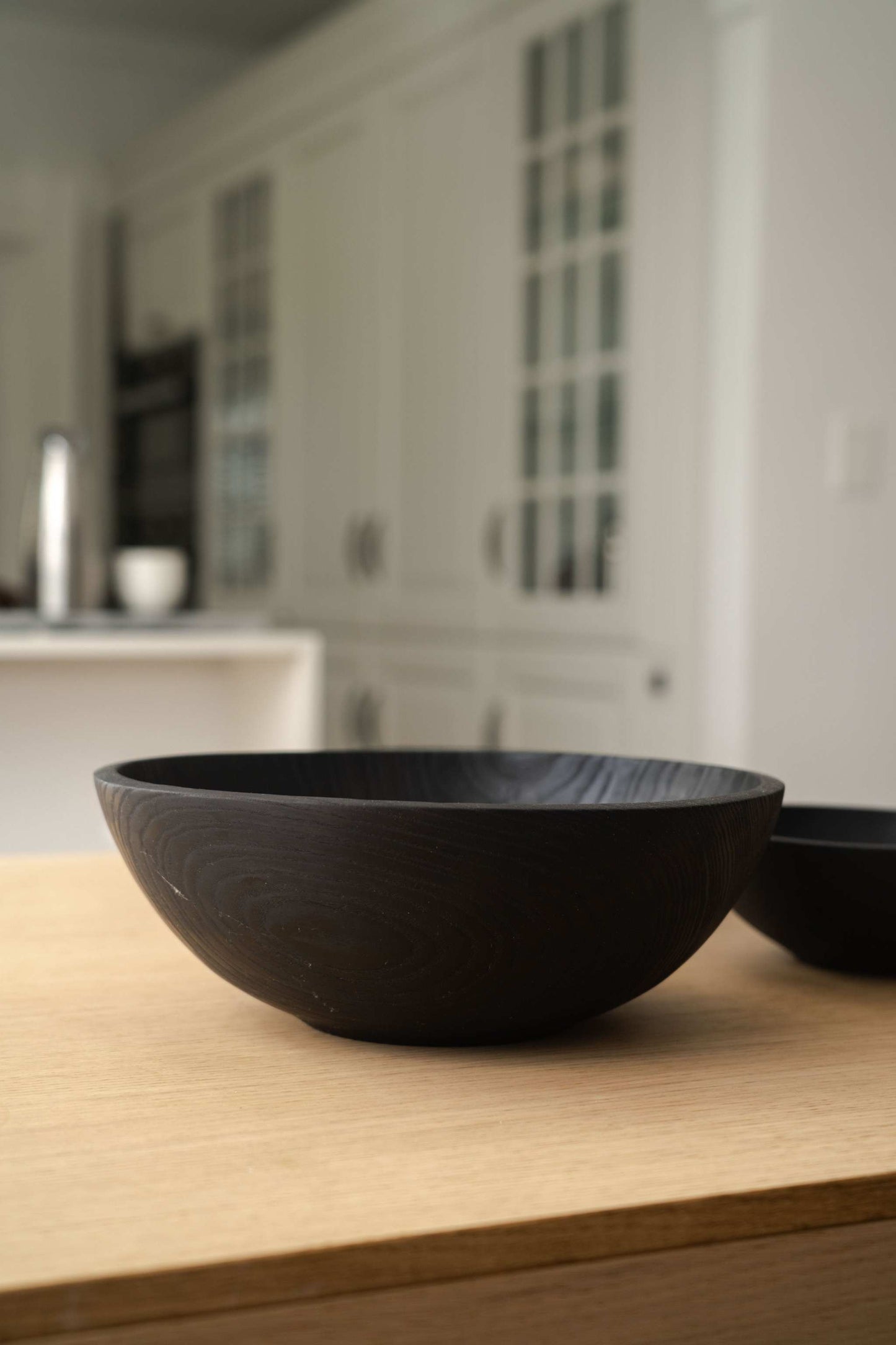 Charred Ashwood Salad Bowl Set
