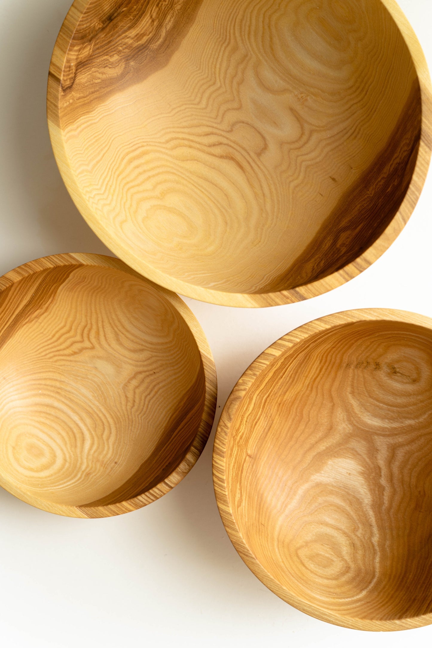 Hand-Carved Ashwood Nesting Bowl Set